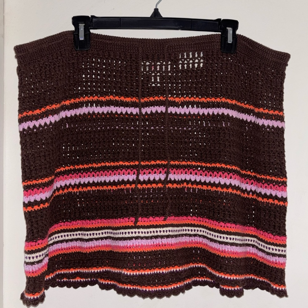 GAP Brown Crochet Knit Skirt